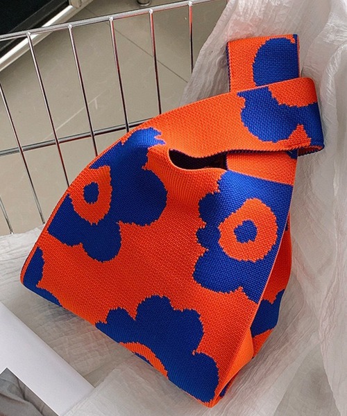 MKD.ZAKKA(エムケーディーザッカ)の「ニットバッグ(トートバッグ・レディース・グリーン/オレンジ系その他2/ブラック系その他4/ブルー系その他/グリーン系その他/アイボリー/ブラック系その他2/ピンク系その他/ブラック系その他/オレンジ系その他・FREE)」の10枚目の写真