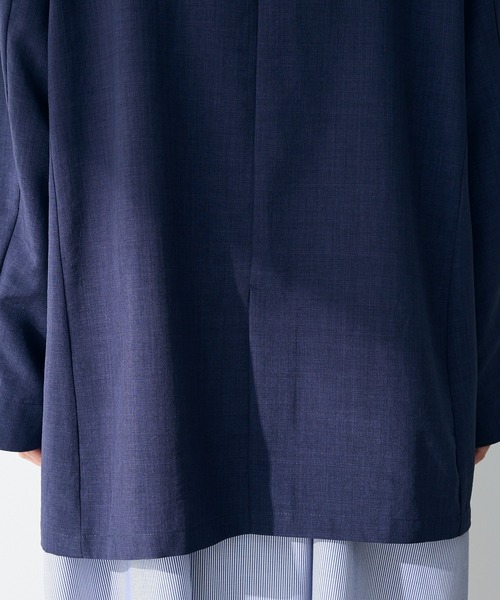 Green　Parks（グリーンパークス）の「オーバーサイズW釦ライトジャケット（テーラードジャケット・レディース・ホワイト系その他2/ネイビー/ライトグレー・FREE）」の20枚目の写真