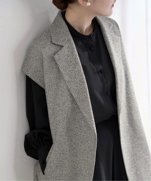 IENA（イエナ）の「《追加》&NAVYシアーボウタイブラウス（シャツ/ブラウス・レディース・ホワイト×ホワイト/ブラック・FREE）」の6枚目の写真