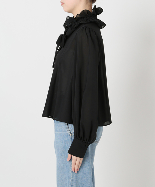 IENA（イエナ）の「《追加》&NAVYシアーボウタイブラウス（シャツ/ブラウス・レディース・ホワイト×ホワイト/ブラック・FREE）」の21枚目の写真