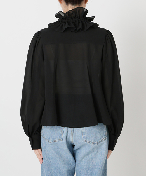 IENA（イエナ）の「《追加》&NAVYシアーボウタイブラウス（シャツ/ブラウス・レディース・ホワイト×ホワイト/ブラック・FREE）」の22枚目の写真