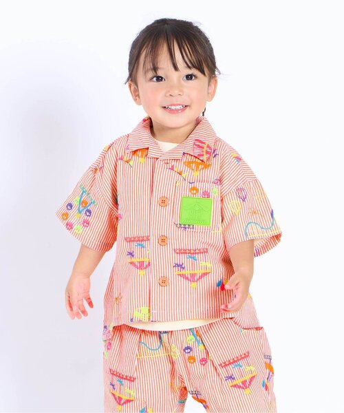 BIT'Z（ビッツ）の「遊園地刺繍シャツ（シャツ/ブラウス・キッズ・ミント/ブルー/オレンジ・100/120/110/95/90/80）」の3枚目の写真
