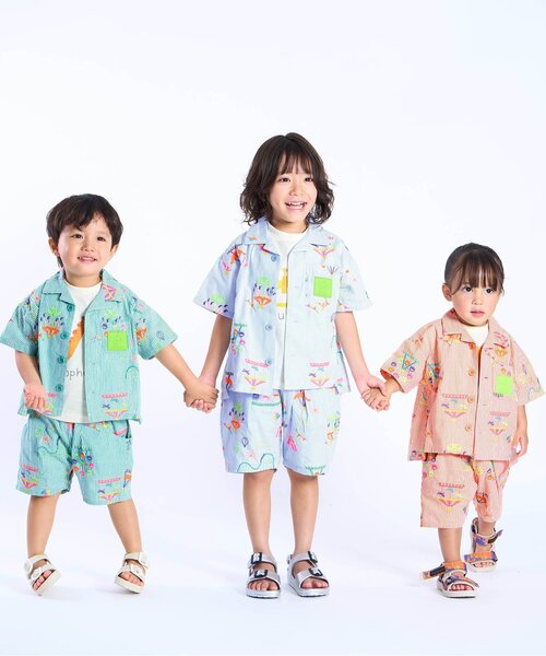 BIT'Z（ビッツ）の「遊園地刺繍シャツ（シャツ/ブラウス・キッズ・ミント/ブルー/オレンジ・100/120/110/95/90/80）」の15枚目の写真