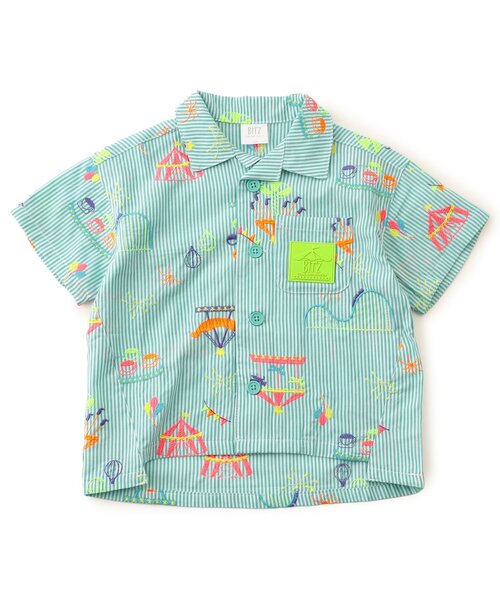 BIT'Z（ビッツ）の「遊園地刺繍シャツ（シャツ/ブラウス・キッズ・ミント/ブルー/オレンジ・100/120/110/95/90/80）」の11枚目の写真