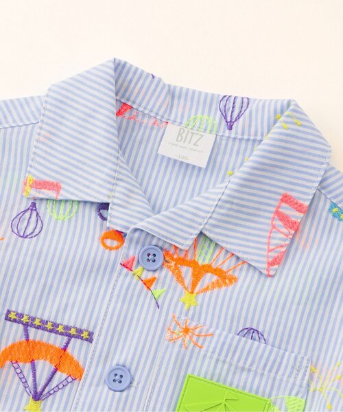BIT'Z（ビッツ）の「遊園地刺繍シャツ（シャツ/ブラウス・キッズ・ミント/ブルー/オレンジ・100/120/110/95/90/80）」の6枚目の写真