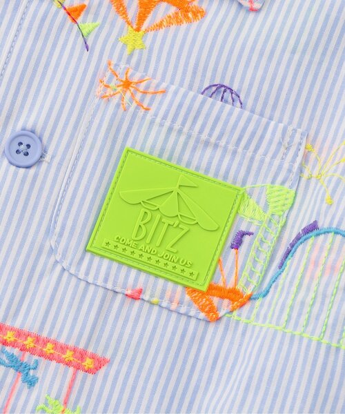 BIT'Z（ビッツ）の「遊園地刺繍シャツ（シャツ/ブラウス・キッズ・ミント/ブルー/オレンジ・100/120/110/95/90/80）」の5枚目の写真