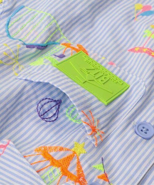 BIT'Z（ビッツ）の「遊園地刺繍シャツ（シャツ/ブラウス・キッズ・ミント/ブルー/オレンジ・100/120/110/95/90/80）」の4枚目の写真