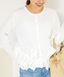 NOLLEY'S（ノーリーズ）の「【WEB限定】ウォッシャブルフラワーモチーフカーディガン（カーディガン/ボレロ）」