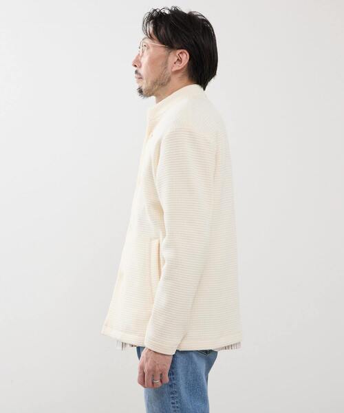 MEN'S MELROSE(メンズメルローズ)の「クォーターゲージ スタンドカラーカーディガン(カーディガン/ボレロ・メンズ・ホワイト/ネイビー・3/4)」の14枚目の写真