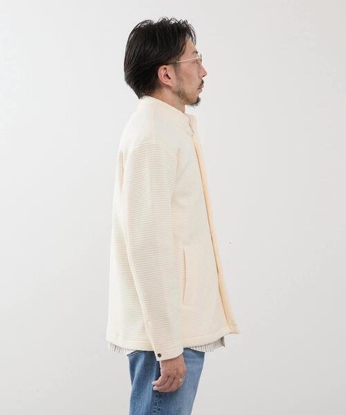 MEN'S MELROSE(メンズメルローズ)の「クォーターゲージ スタンドカラーカーディガン(カーディガン/ボレロ・メンズ・ホワイト/ネイビー・3/4)」の16枚目の写真