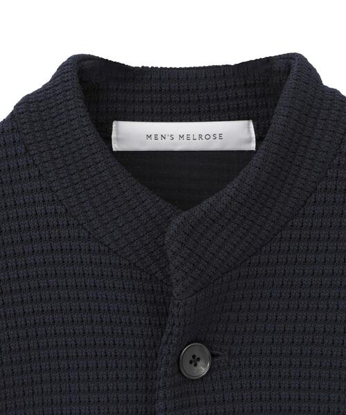 MEN'S MELROSE(メンズメルローズ)の「クォーターゲージ スタンドカラーカーディガン(カーディガン/ボレロ・メンズ・ホワイト/ネイビー・3/4)」の8枚目の写真