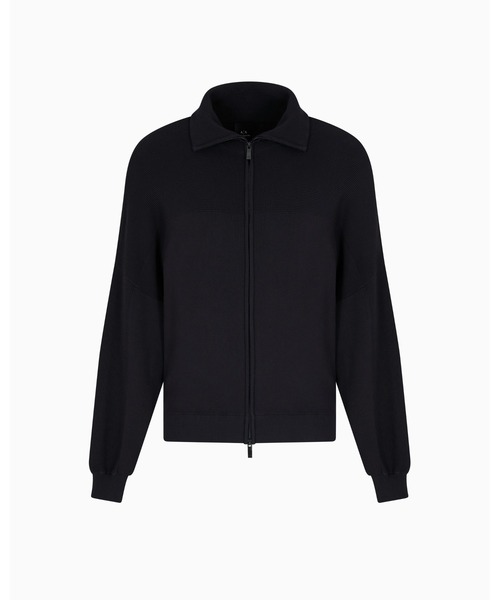 ARMANI EXCHANGE（アルマーニエクスチェンジ）の「【A|X アルマーニ エクスチェンジ】ジップアップモックネックニットカーディガン（カーディガン/ボレロ・メンズ・ダークネイビー・X-SMALL/X-LARGE/MEDIUM/XX-LARGE）」の5枚目の写真