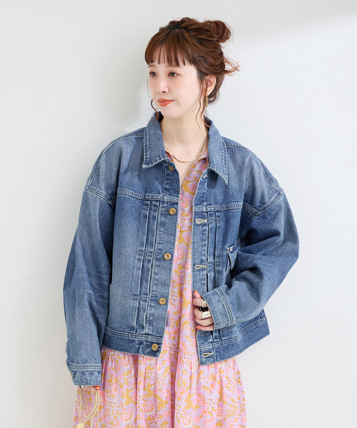 【WEB＋一部店舗限定】LEE / リー LOOSEFIT COWBOY JACKET Mid USED Wash