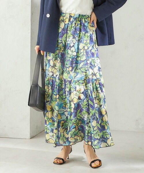 SHIPS（シップス）の「〈手洗い可能〉DEVEAUX 綿 プリント スカート（スカート・レディース・ブルー・ONE SIZE）」の16枚目の写真