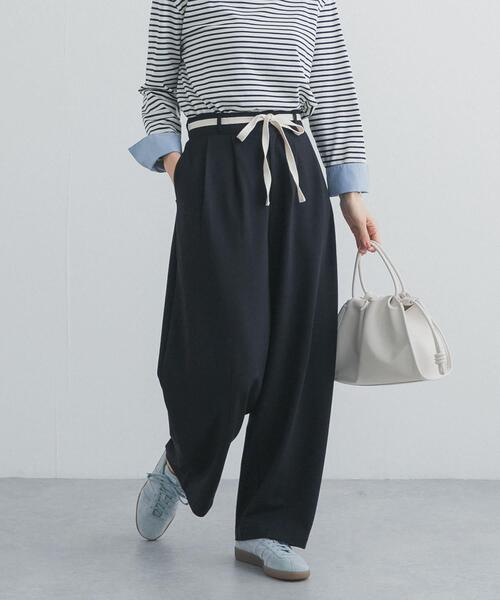 URBAN RESEARCH DOORS（アーバンリサーチドアーズ）の「ウエストリボンカットカーブパンツ（その他パンツ・レディース・ブラウン/ブラック・MEDIUM/SMALL）」の16枚目の写真