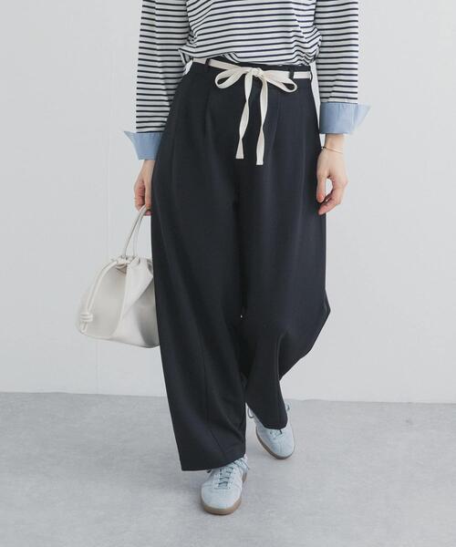 URBAN RESEARCH DOORS（アーバンリサーチドアーズ）の「ウエストリボンカットカーブパンツ（その他パンツ・レディース・ブラウン/ブラック・MEDIUM/SMALL）」の19枚目の写真