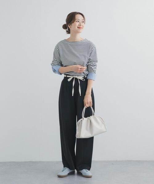 URBAN RESEARCH DOORS（アーバンリサーチドアーズ）の「ウエストリボンカットカーブパンツ（その他パンツ・レディース・ブラウン/ブラック・MEDIUM/SMALL）」の22枚目の写真