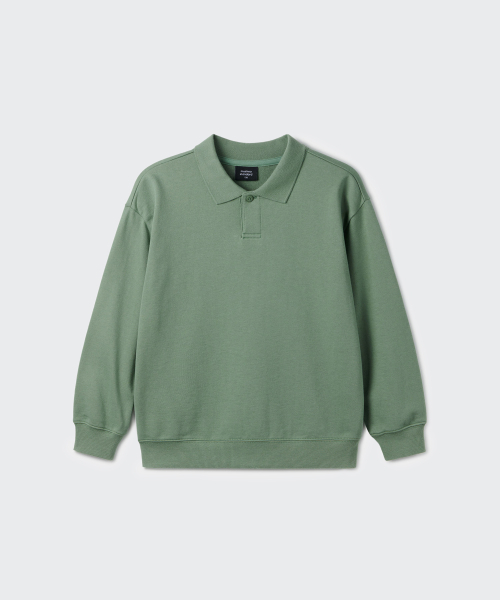 MUSINSA STANDARD KIDS（ムシンサスタンダードキッズ）の「オーバーサイズカラーのスウェットシャツ [セージグリーン]（スウェット・レディース・その他・100/110/120/130/140/150）」の6枚目の写真