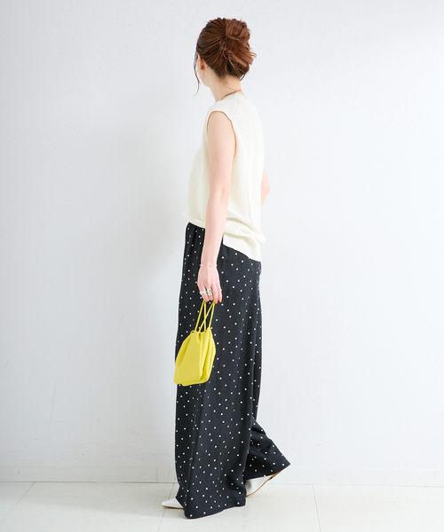 B.C STOCK(ベーセーストック)の「《S/Mサイズ展開》手洗い可 / リネンレーヨンワイドイージーパンツ(その他パンツ・レディース・カーキ/スミクロ/ブラックミックス/ブルー・MEDIUM/SMALL)」の14枚目の写真