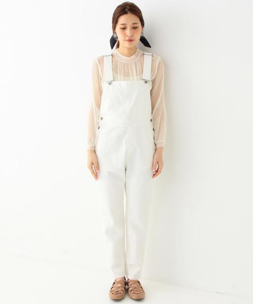 Another Edition（アナザーエディション）の「デニムオーバーオール/ AEBC DNM OVERALL◆（サロペット/オーバーオール・レディース・コバルトブルー/オフホワイト・MEDIUM/SMALL）」の5枚目の写真