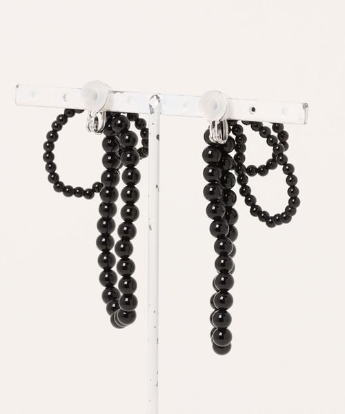 IRIS47（イリスフォーセブン）の「【IRIS 47】fabiana onyx earring/ファビアナ オニキス イヤリング（イヤリング・レディース・ブラック・FREE）」の7枚目の写真