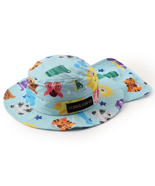 BIT'Z（ビッツ）の「動物切り絵柄日よけハット（ハット・キッズ・サックスブルー/キナリ・48/50/52/54）」の5枚目の写真