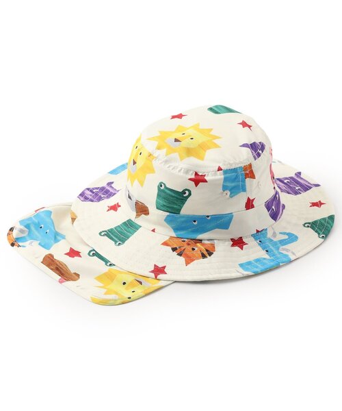 BIT'Z（ビッツ）の「動物切り絵柄日よけハット（ハット・キッズ・サックスブルー/キナリ・48/50/52/54）」の6枚目の写真