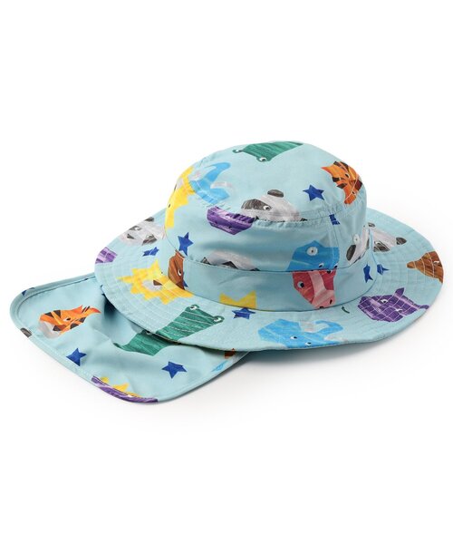 BIT'Z（ビッツ）の「動物切り絵柄日よけハット（ハット・キッズ・サックスブルー/キナリ・48/50/52/54）」の7枚目の写真