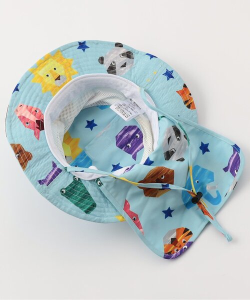 BIT'Z（ビッツ）の「動物切り絵柄日よけハット（ハット・キッズ・サックスブルー/キナリ・48/50/52/54）」の11枚目の写真