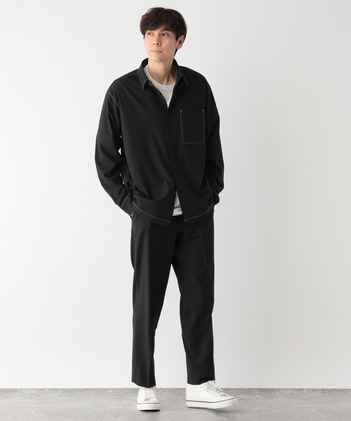 GLOBAL WORK（グローバルワーク）の「アーバンシャツ/AIR/長袖/632886（シャツ/ブラウス・メンズ・チャコールグレー/ブルー/ベージュ/モカ/ブラック・SMALL/MEDIUM/LARGE/X-LARGE）」の6枚目の写真