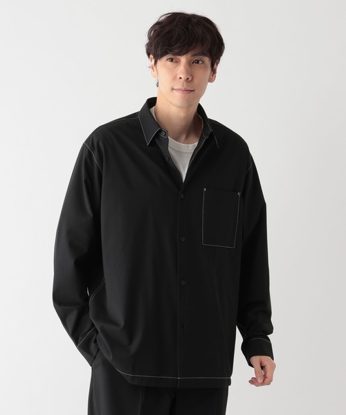 GLOBAL WORK（グローバルワーク）の「アーバンシャツ/AIR/長袖/632886（シャツ/ブラウス・メンズ・チャコールグレー/ブルー/ベージュ/モカ/ブラック・SMALL/MEDIUM/LARGE/X-LARGE）」の7枚目の写真