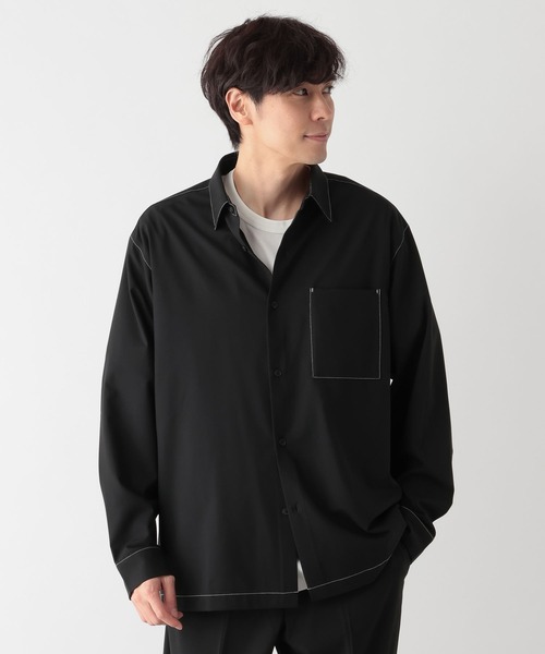 GLOBAL WORK（グローバルワーク）の「アーバンシャツ/AIR/長袖/632886（シャツ/ブラウス・メンズ・チャコールグレー/ブルー/ベージュ/モカ/ブラック・SMALL/MEDIUM/LARGE/X-LARGE）」の9枚目の写真