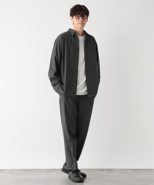 GLOBAL WORK（グローバルワーク）の「アーバンシャツ/AIR/長袖/632886（シャツ/ブラウス・メンズ・チャコールグレー/ブルー/ベージュ/モカ/ブラック・SMALL/MEDIUM/LARGE/X-LARGE）」の10枚目の写真