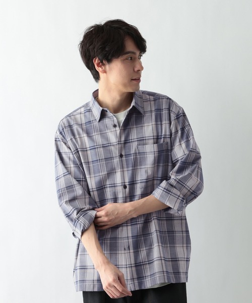 GLOBAL WORK（グローバルワーク）の「アーバンシャツ/AIR/長袖/632886（シャツ/ブラウス・メンズ・チャコールグレー/ブルー/ベージュ/モカ/ブラック・SMALL/MEDIUM/LARGE/X-LARGE）」の21枚目の写真