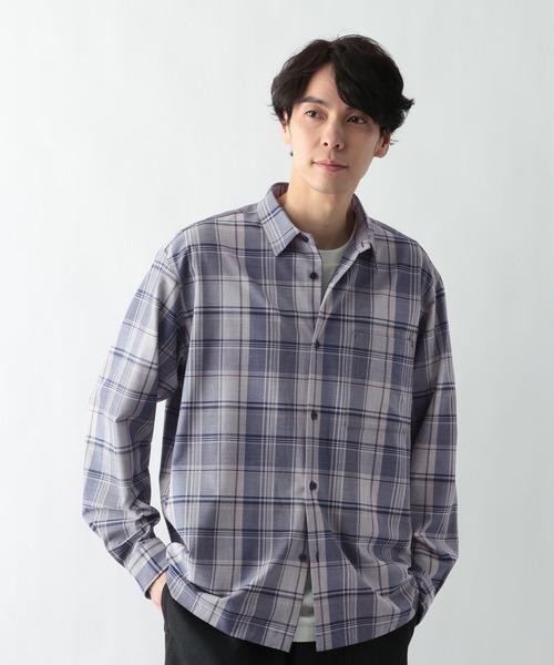 GLOBAL WORK（グローバルワーク）の「アーバンシャツ/AIR/長袖/632886（シャツ/ブラウス・メンズ・チャコールグレー/ブルー/ベージュ/モカ/ブラック・SMALL/MEDIUM/LARGE/X-LARGE）」の22枚目の写真