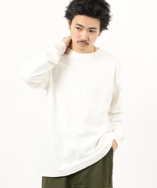 FUNALIVE(ファンアライブ)の「DUAL VOICE BASIC天竺 クルーネックロングスリーブT-3(Tシャツ/カットソー・メンズ・ブラック/バーガンディー/ネイビー/グレー/オフホワイト/ベージュ・M/L)」の2枚目の写真