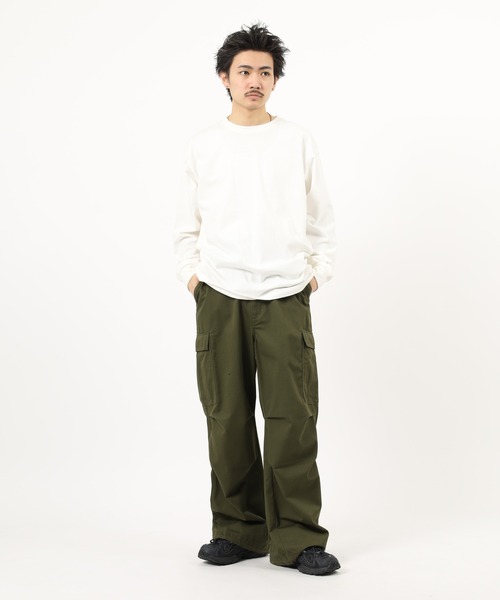 FUNALIVE(ファンアライブ)の「DUAL VOICE BASIC天竺 クルーネックロングスリーブT-3(Tシャツ/カットソー・メンズ・ブラック/バーガンディー/ネイビー/グレー/オフホワイト/ベージュ・M/L)」の9枚目の写真