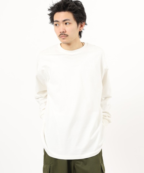 FUNALIVE(ファンアライブ)の「DUAL VOICE BASIC天竺 クルーネックロングスリーブT-3(Tシャツ/カットソー・メンズ・ブラック/バーガンディー/ネイビー/グレー/オフホワイト/ベージュ・M/L)」の7枚目の写真