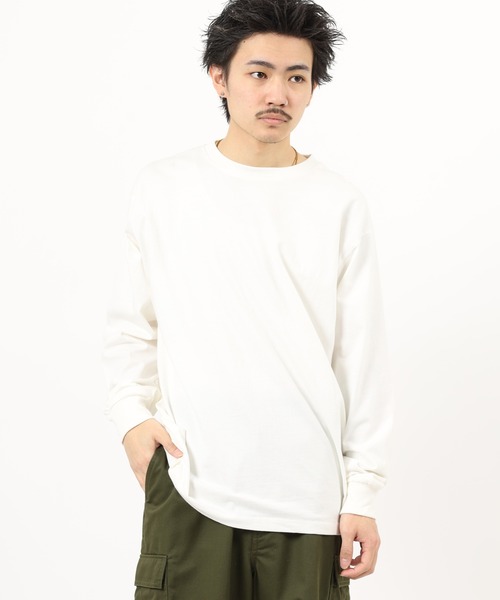 FUNALIVE(ファンアライブ)の「DUAL VOICE BASIC天竺 クルーネックロングスリーブT-3(Tシャツ/カットソー・メンズ・ブラック/バーガンディー/ネイビー/グレー/オフホワイト/ベージュ・M/L)」の8枚目の写真