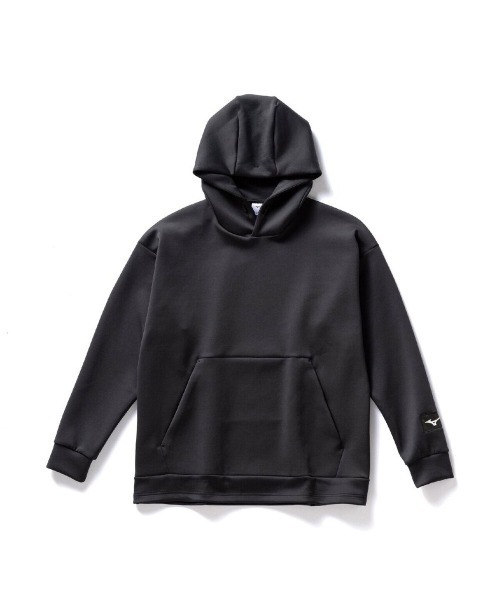 MIZUNO(ミズノ )の「MIZUNO LOOSE-FIT SWEAT HOODIE(ミズノ ルーズフィットスウェットフーディ)(パーカー・メンズ・ブラック系/レッド系・X-LARGE/LARGE/MEDIUM)」の1枚目の写真