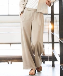 MICHEL KLEIN（ミッシェル・クラン）の「[リラックスボトム]ダルサテン ワイドパンツ（その他パンツ）」