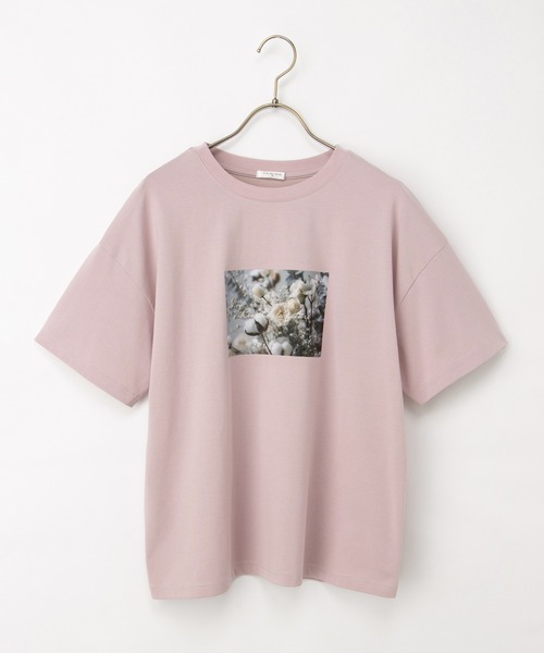 Honeys(ハニーズ)の「【ハニさら・接触冷感・UVカット】フォトプリントTシャツ(Tシャツ/カットソー・レディース・ピンク/ホワイト×グレー/ホワイト×イエロー/スミクロ/ライトグリーン・S/M/LL/L)」の20枚目の写真
