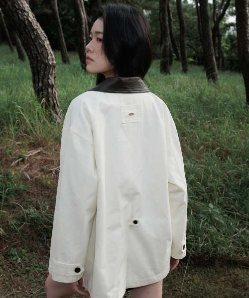 DEHEVE（デヘヴェ）の「Collar Point Work Jacket [Ivory]（その他アウター・レディース・アイボリー・FREE）」の7枚目の写真