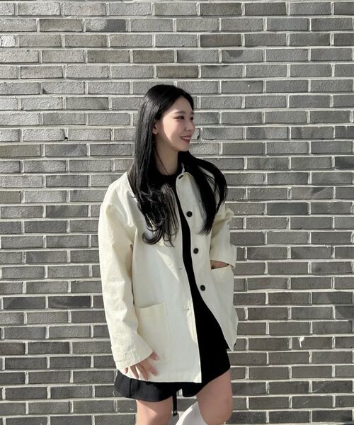 DEHEVE（デヘヴェ）の「Collar Point Work Jacket [Ivory]（その他アウター・レディース・アイボリー・FREE）」の13枚目の写真