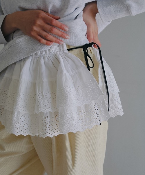 anuke(アンヌーク)の「2way Lace Skirt(スカート・レディース・ブラック/ホワイト・FREE)」の14枚目の写真
