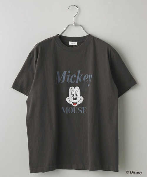 A part by（アパートバイ）の「【別注】MICKEYMOUSE_TEE（Tシャツ/カットソー・レディース・チャコールグレー/オフホワイト・FREE）」の2枚目の写真