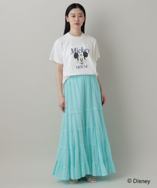 A part by（アパートバイ）の「【別注】MICKEYMOUSE_TEE（Tシャツ/カットソー・レディース・チャコールグレー/オフホワイト・FREE）」の3枚目の写真