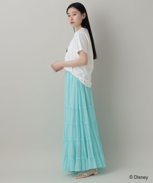 A part by（アパートバイ）の「【別注】MICKEYMOUSE_TEE（Tシャツ/カットソー・レディース・チャコールグレー/オフホワイト・FREE）」の4枚目の写真