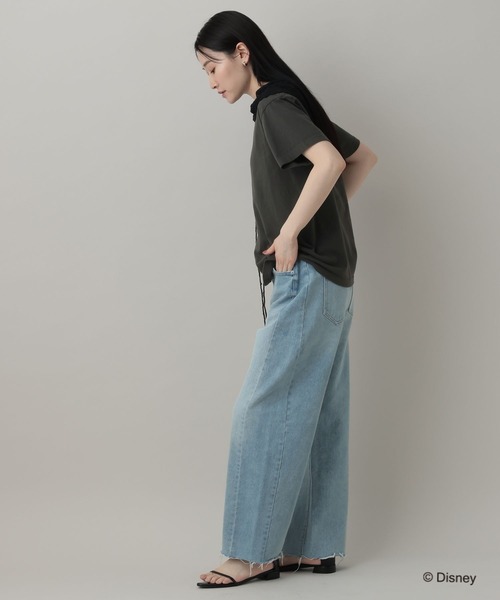 A part by（アパートバイ）の「【別注】MICKEYMOUSE_TEE（Tシャツ/カットソー・レディース・チャコールグレー/オフホワイト・FREE）」の11枚目の写真