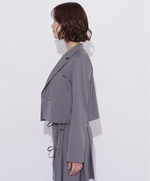 JILL by JILL STUART(ジルバイジルスチュアート)の「セットアップ対応ショート丈テーラードジャケット(テーラードジャケット・レディース・グレー/ベージュ系その他/ベージュ・FREE)」の6枚目の写真